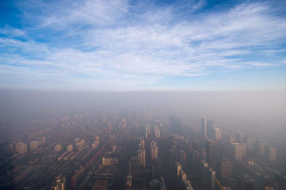太可怕了 在北京看雾霾来袭